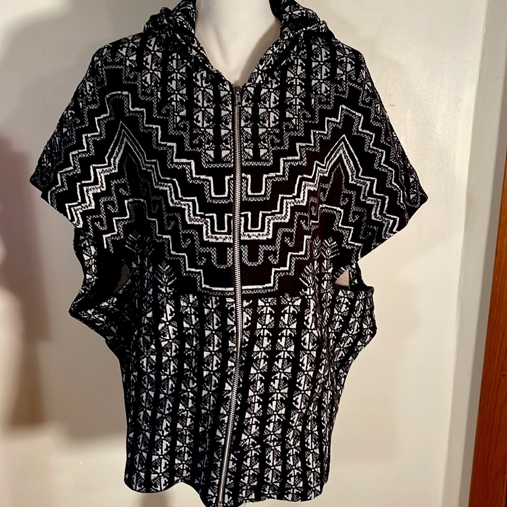 Mara Hoffman Dolman Aztec Pattern Zip Sweatshirt - image 1